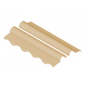 Conjunto Cumeeira Dentada para Isotelha Colonial Crinkle Marfim – Peça com 1 Metro