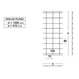 Malha de Reforço Plana para Paredes Perpendiculares (P/ Monolit) 2,5mm - 375x1235mm