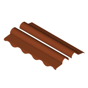 Conjunto Cumeeira Dentada para Isotelha Colonial Crinkle Terra Cota – Peça com 1 Metro