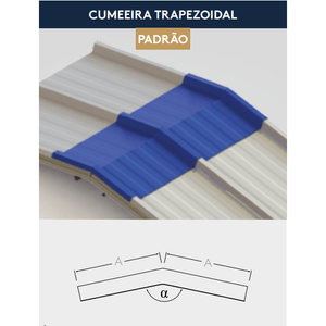 Cumeeira Trapezoidal Pré - Pintado 3 TRAP - PÇ de  1M