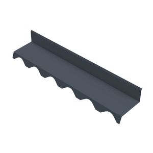 Rufo Superior Dentado para Isotelha Colonial Crinkle Cinza Ardósia – Peça com 1 metro