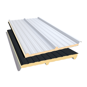 Isotelha Trapezoidal Térmica com Forro Preto – núcleo em PIR 30 mm