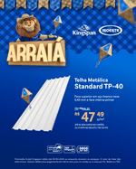 12 Telha Metalica Standard TP-40 - 0,43 9003-prime